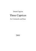 Three Caprices (score and cello part)